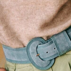 Sézane Jones belt in sea green
